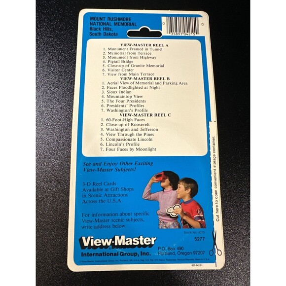 Vintage 1977 View-Master Mount Rushmore 3D 3 Reel Set Sealed USA - Picture 4 of 6